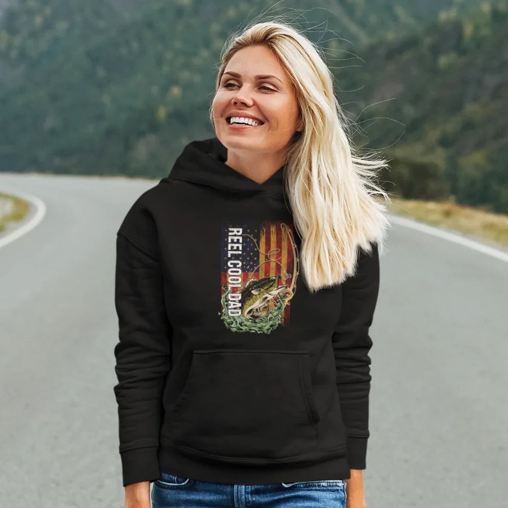 Reel Cool Dad Unisex Fishing Hoodie