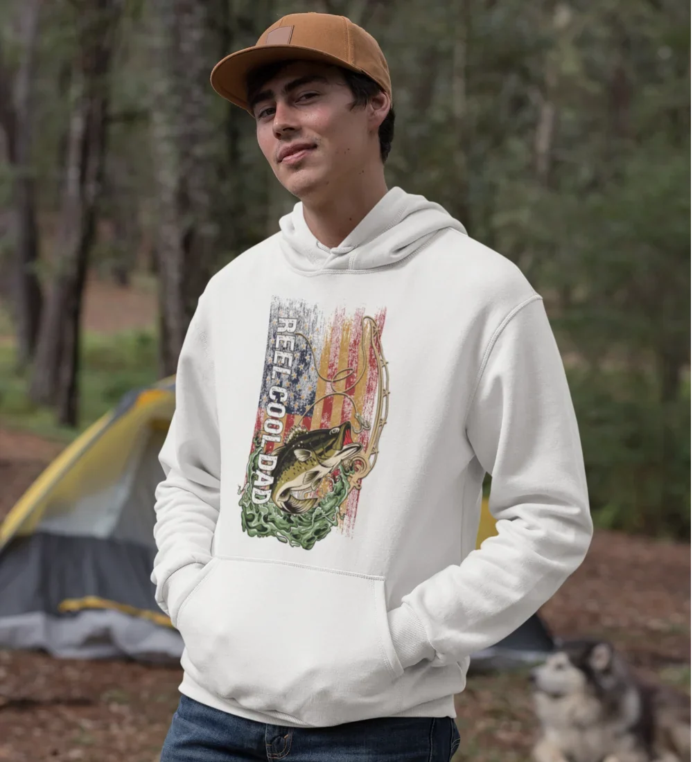 Reel Cool Dad Unisex Fishing Hoodie