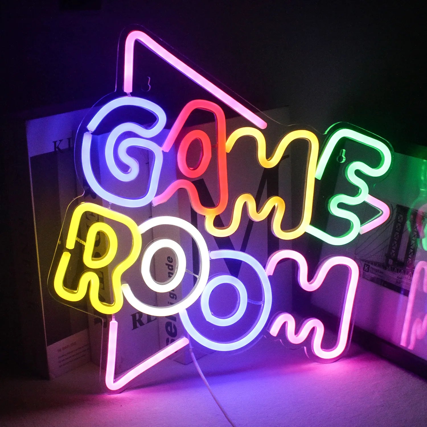 Game LED Neon Lights Sign Colorful Neon for Wall Decor USB Neon Lights Game Zone Party Decor Bedroom Gaming Wall Lightup Signs