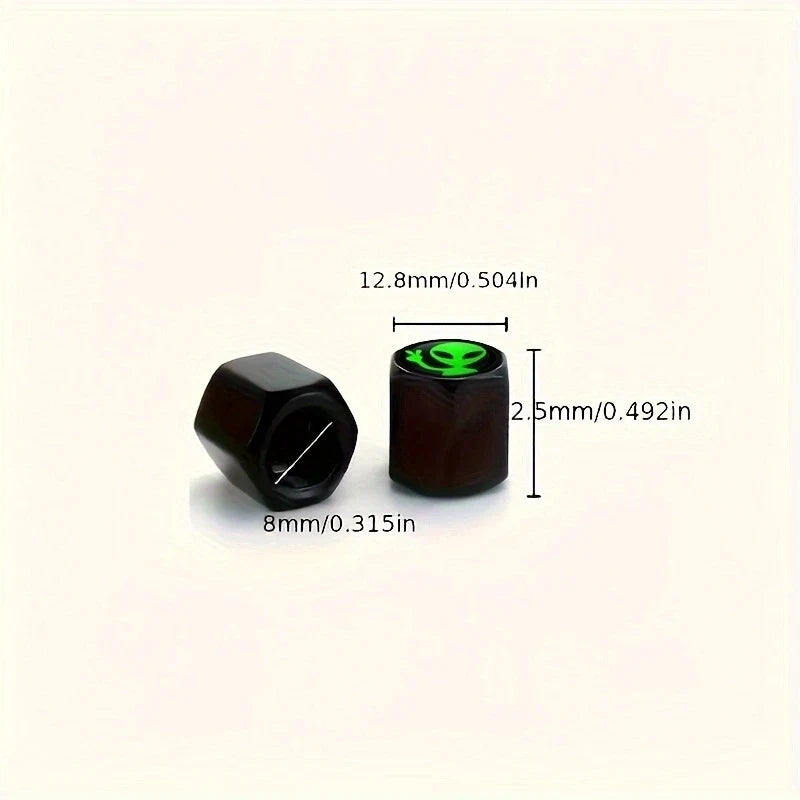 4PCS Aluminium Valve Stem Caps