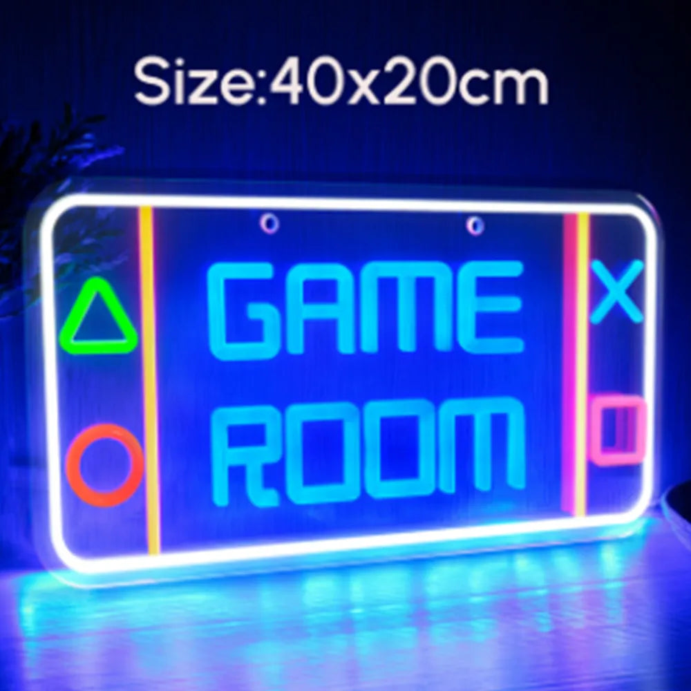 Game LED Neon Lights Sign Colorful Neon for Wall Decor USB Neon Lights Game Zone Party Decor Bedroom Gaming Wall Lightup Signs