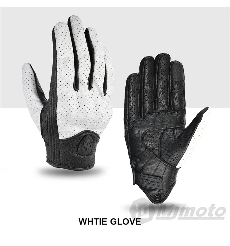 Leather Gloves Retro Biker