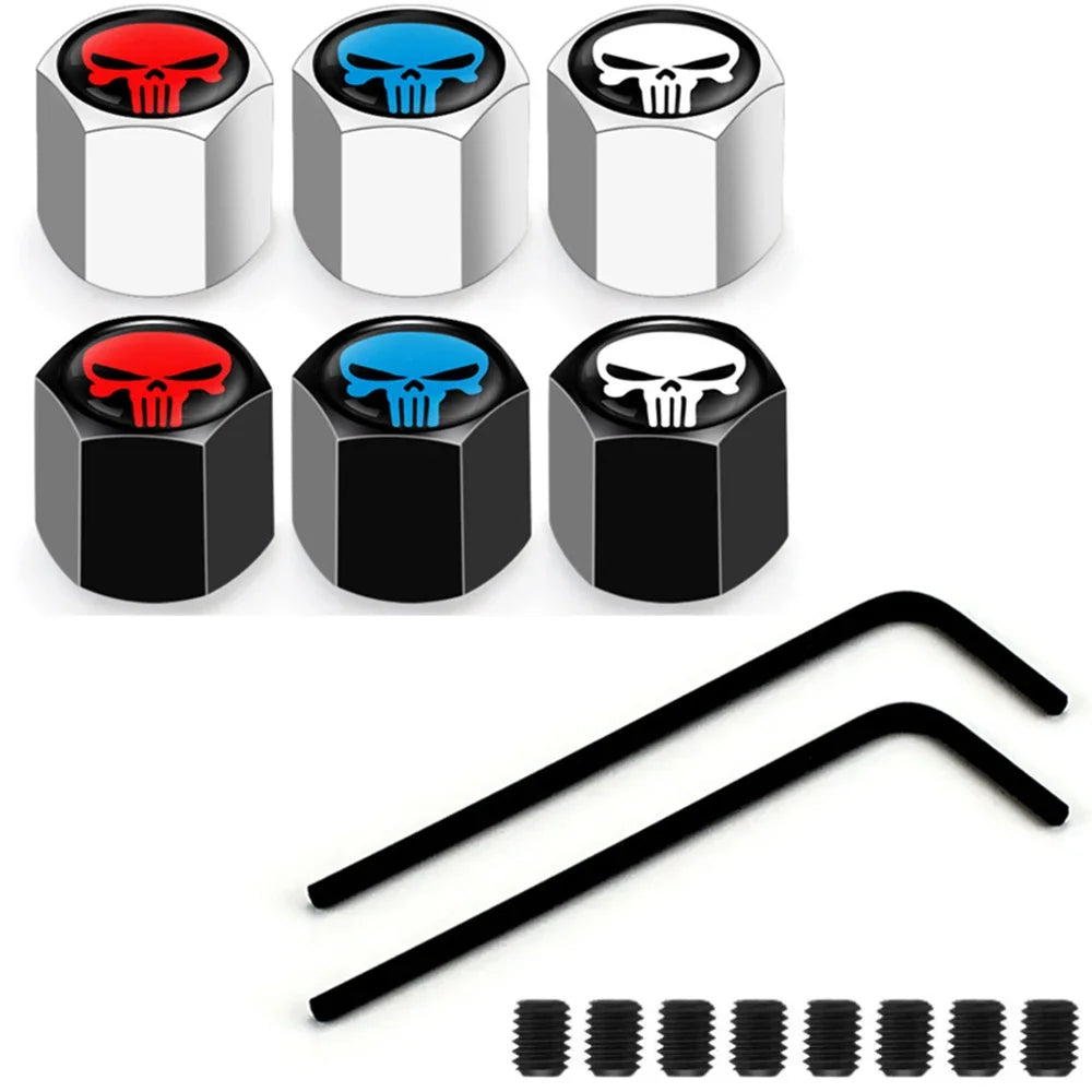 Anti-Theft Skull Valve Stem Caps