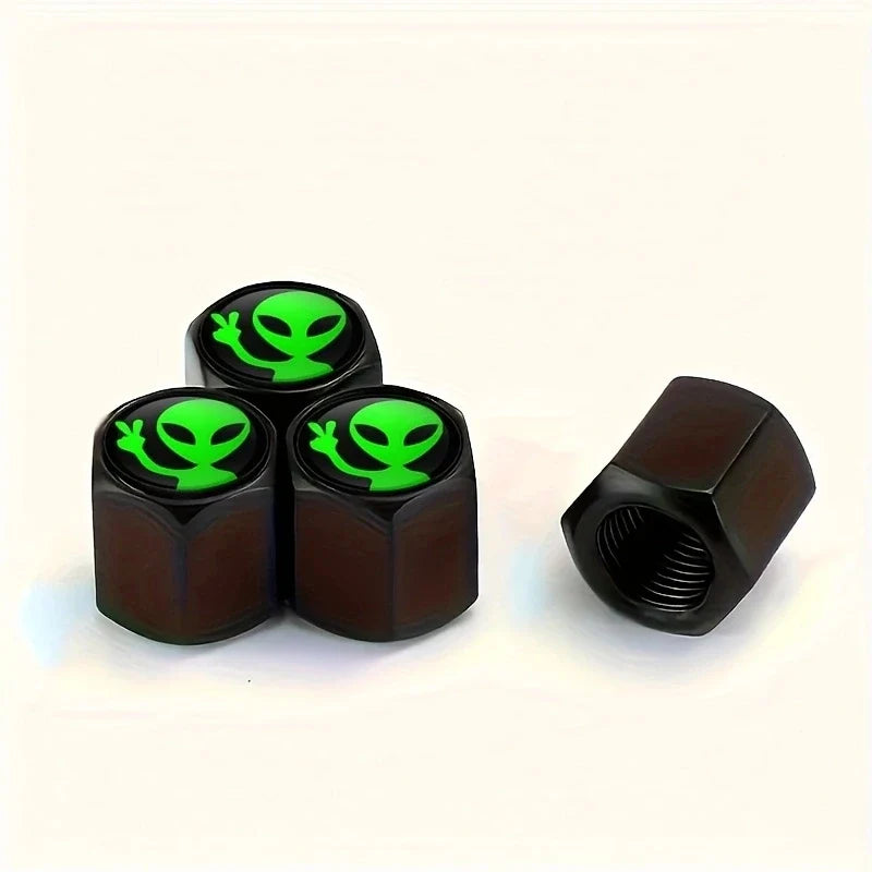 4PCS Aluminium Valve Stem Caps