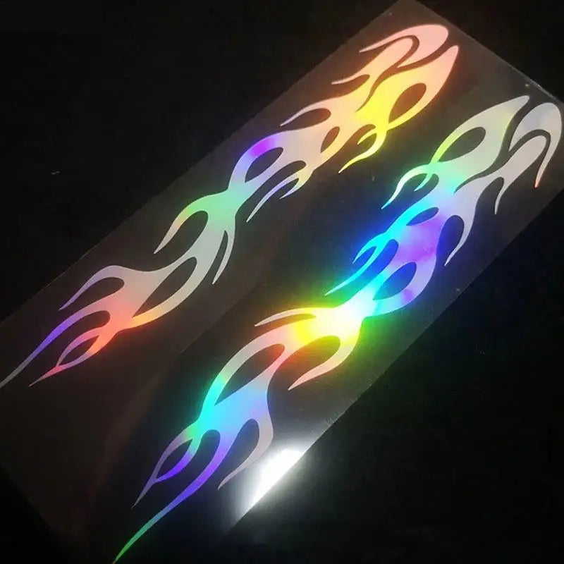 Motorcycle Reflective Flame Stickers Waterproof