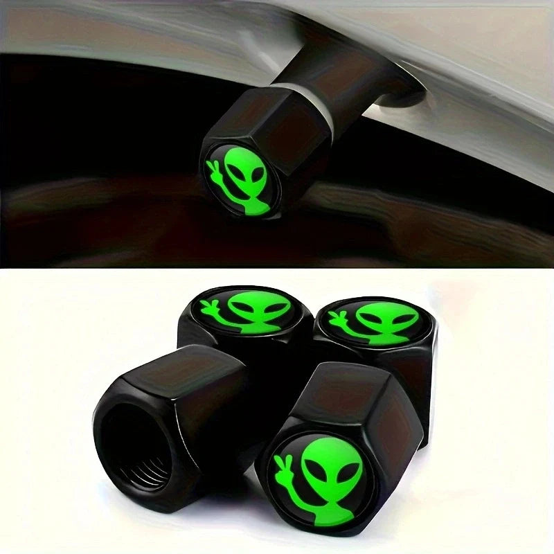 4PCS Aluminium Valve Stem Caps