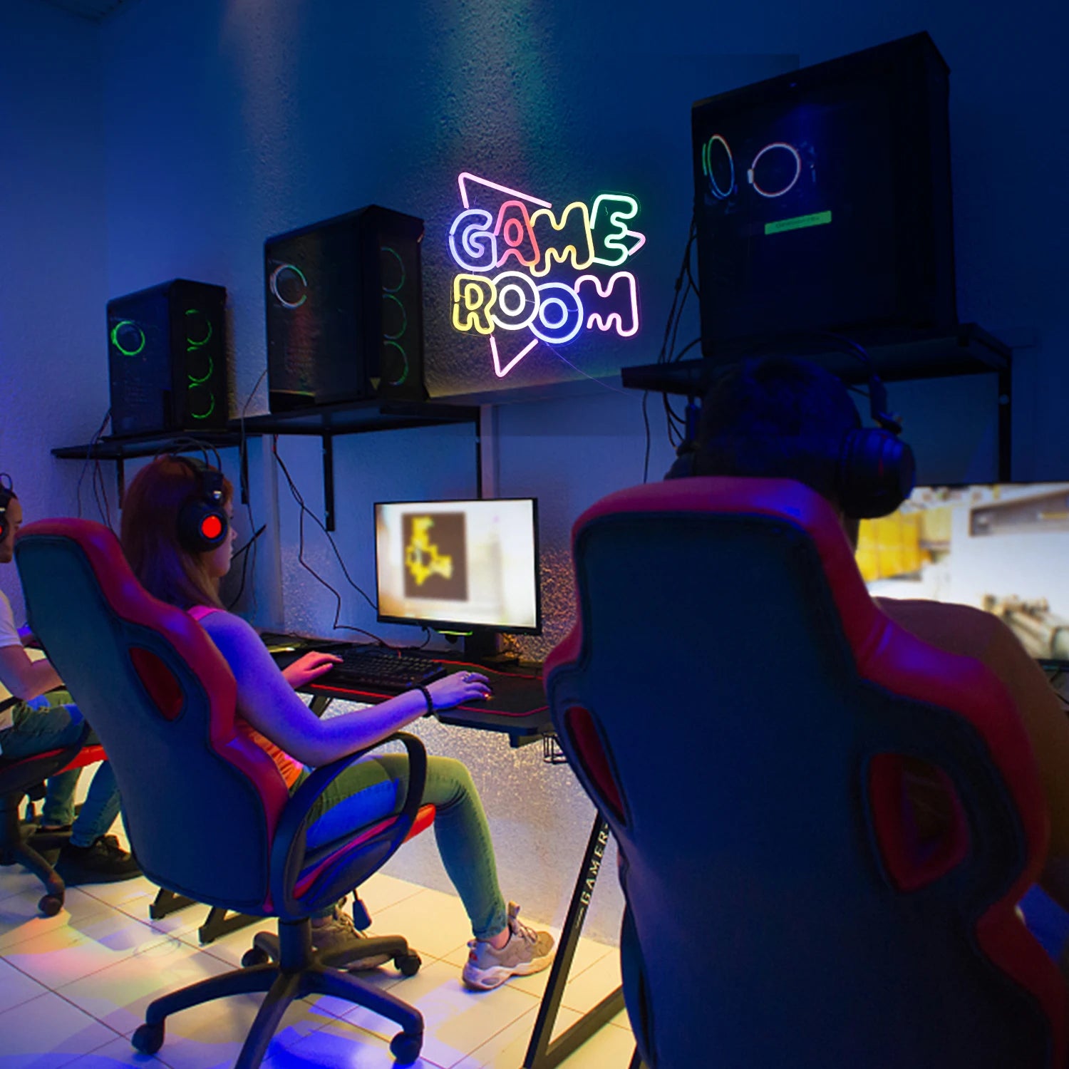 Game LED Neon Lights Sign Colorful Neon for Wall Decor USB Neon Lights Game Zone Party Decor Bedroom Gaming Wall Lightup Signs