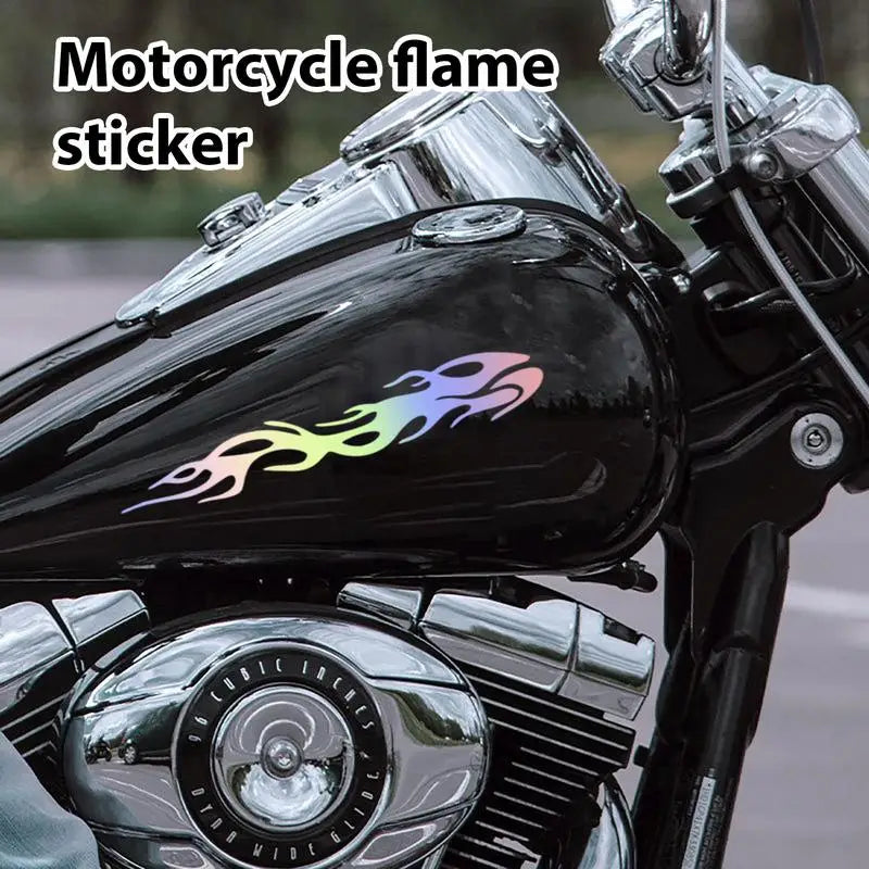 Motorcycle Reflective Flame Stickers Waterproof