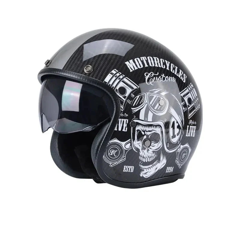 Carbon Fiber Retro Motorcycle Helmets