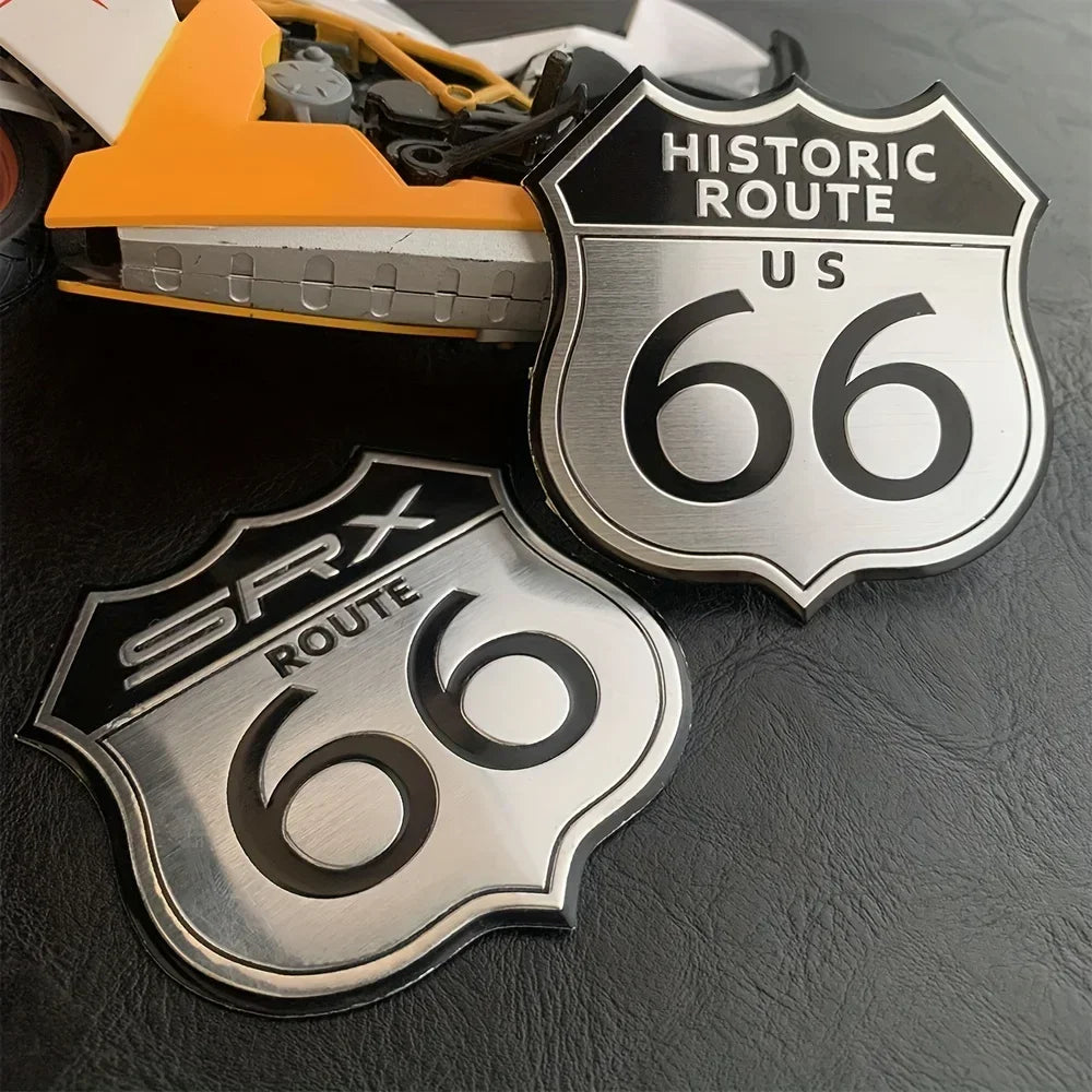 Aluminum Stickers 3D 66 Historic Route