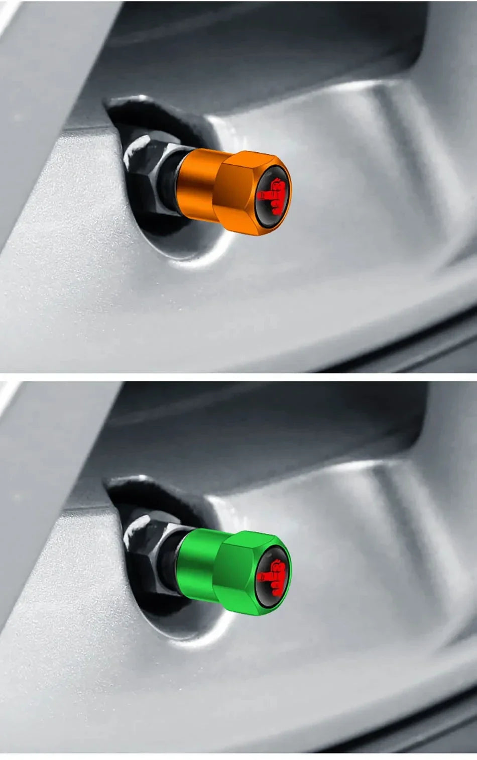 4PCS Aluminium Valve Stem Caps
