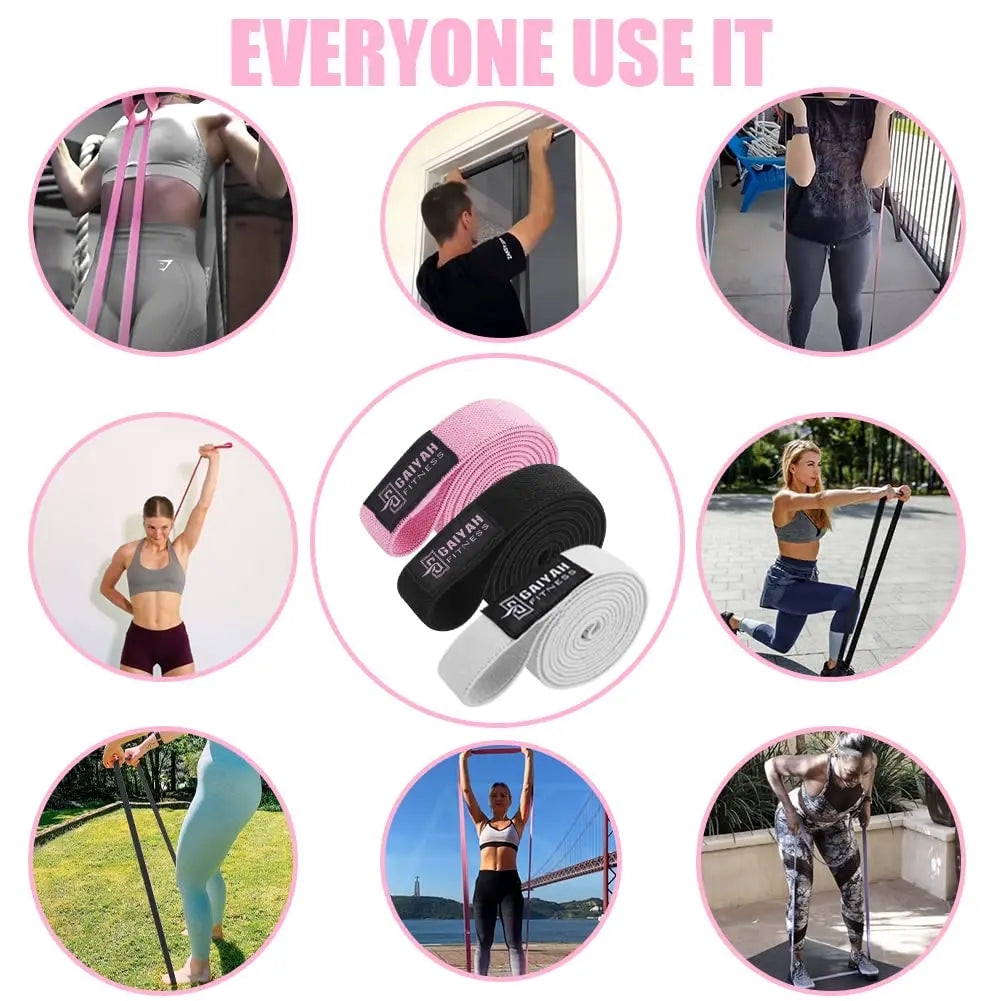 MKAS Long Resistance Loop Band Set Unisex Fitness Yoga Elastic Bands