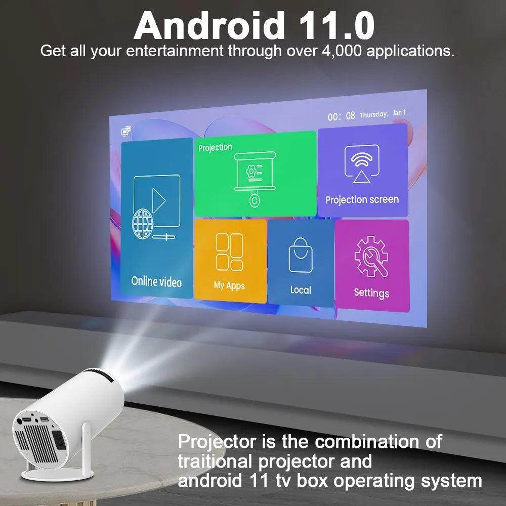 Portable 4K Projector - Home Cinema Outdoor Projetor