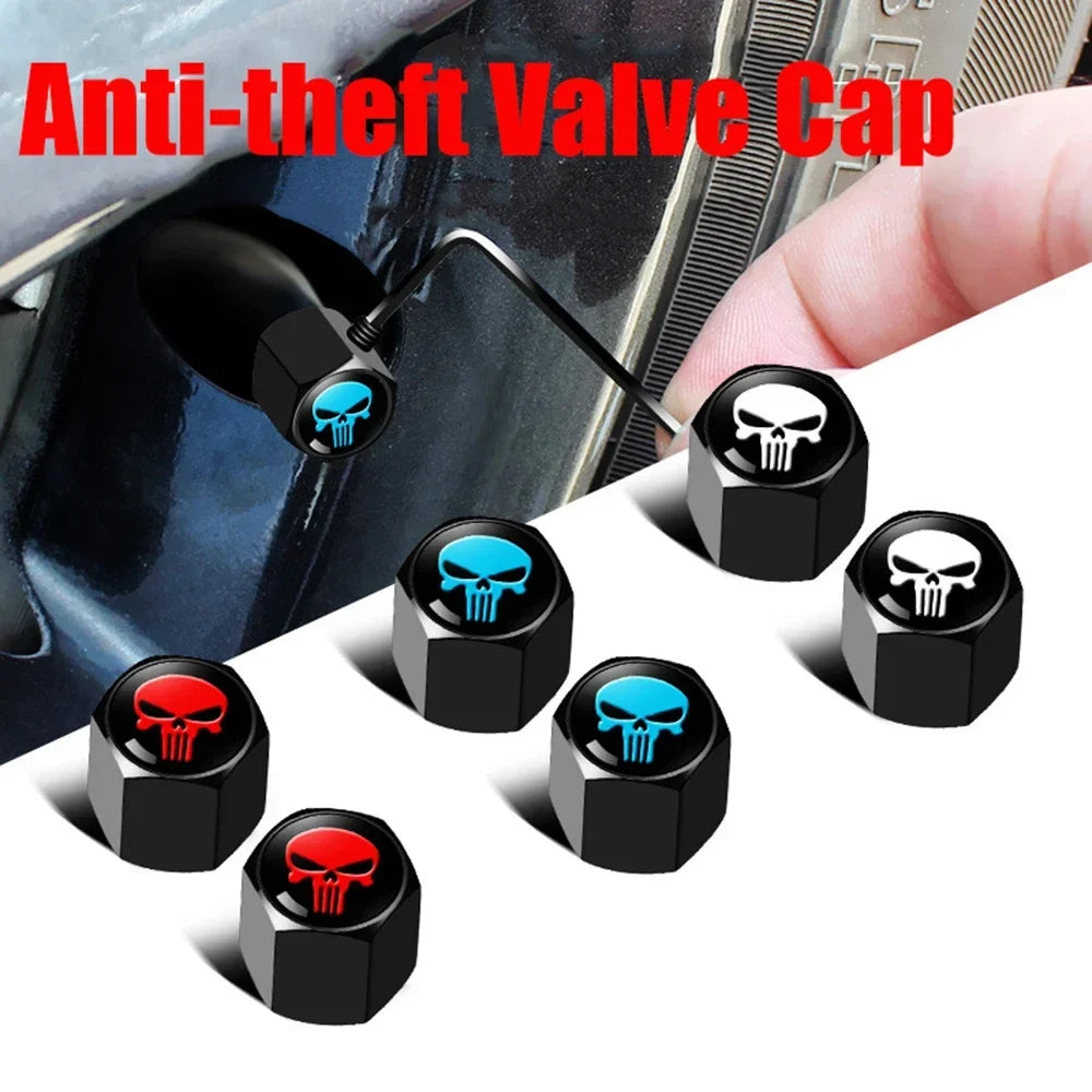 Anti-Theft Skull Valve Stem Caps