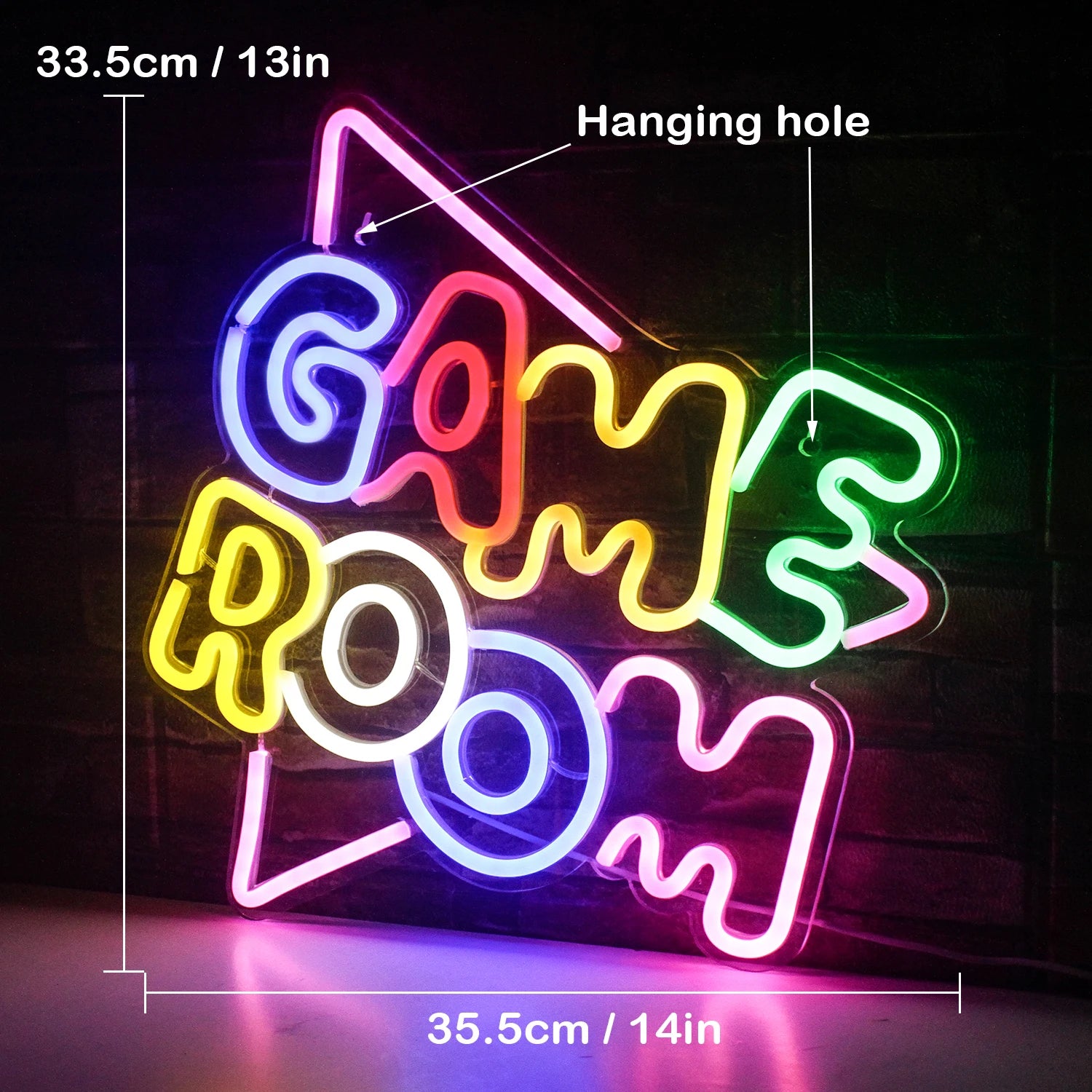 Game LED Neon Lights Sign Colorful Neon for Wall Decor USB Neon Lights Game Zone Party Decor Bedroom Gaming Wall Lightup Signs