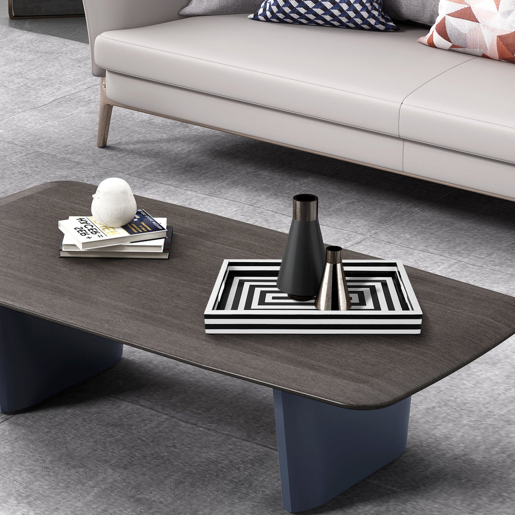 Black & White Concentric Decorative Tray