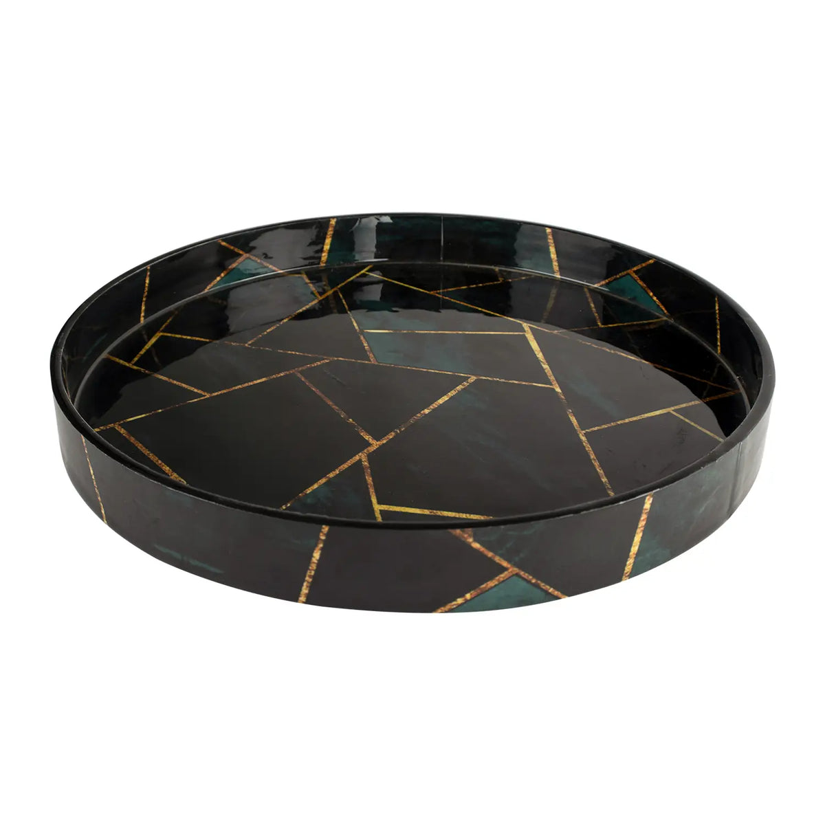 Cosmos Fractal Handmade Decorative Tray – 12 × 12 Inches