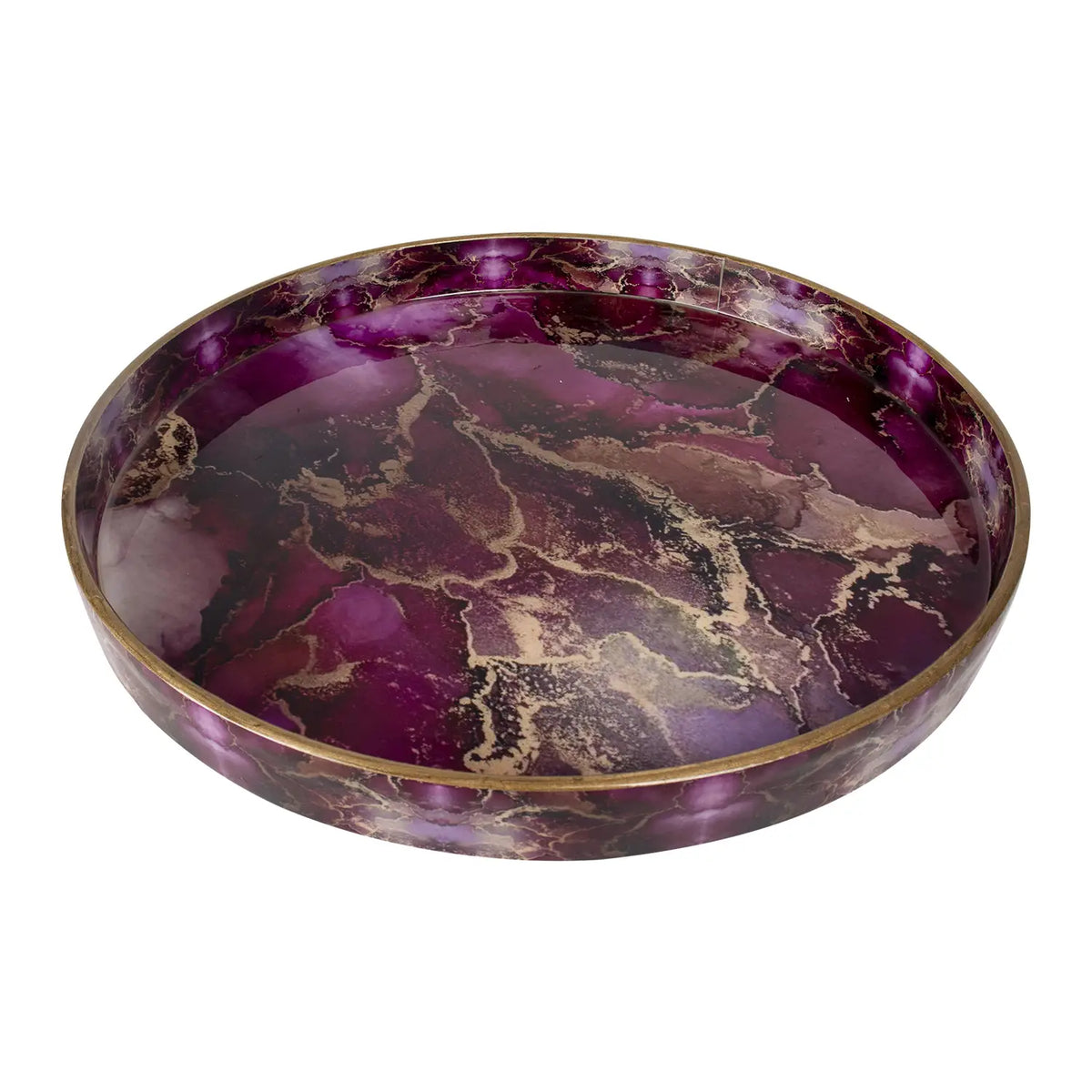 Cosmos Nebula Handmade Decorative Tray – 12 × 12 Inches