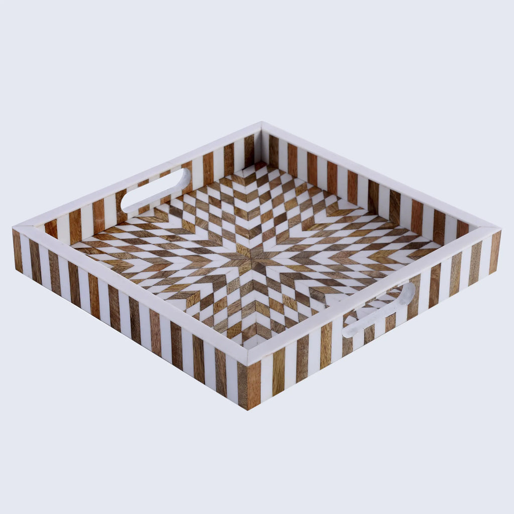 Estrella Vida Handmade Decorative Tray – 12 × 12 Inches