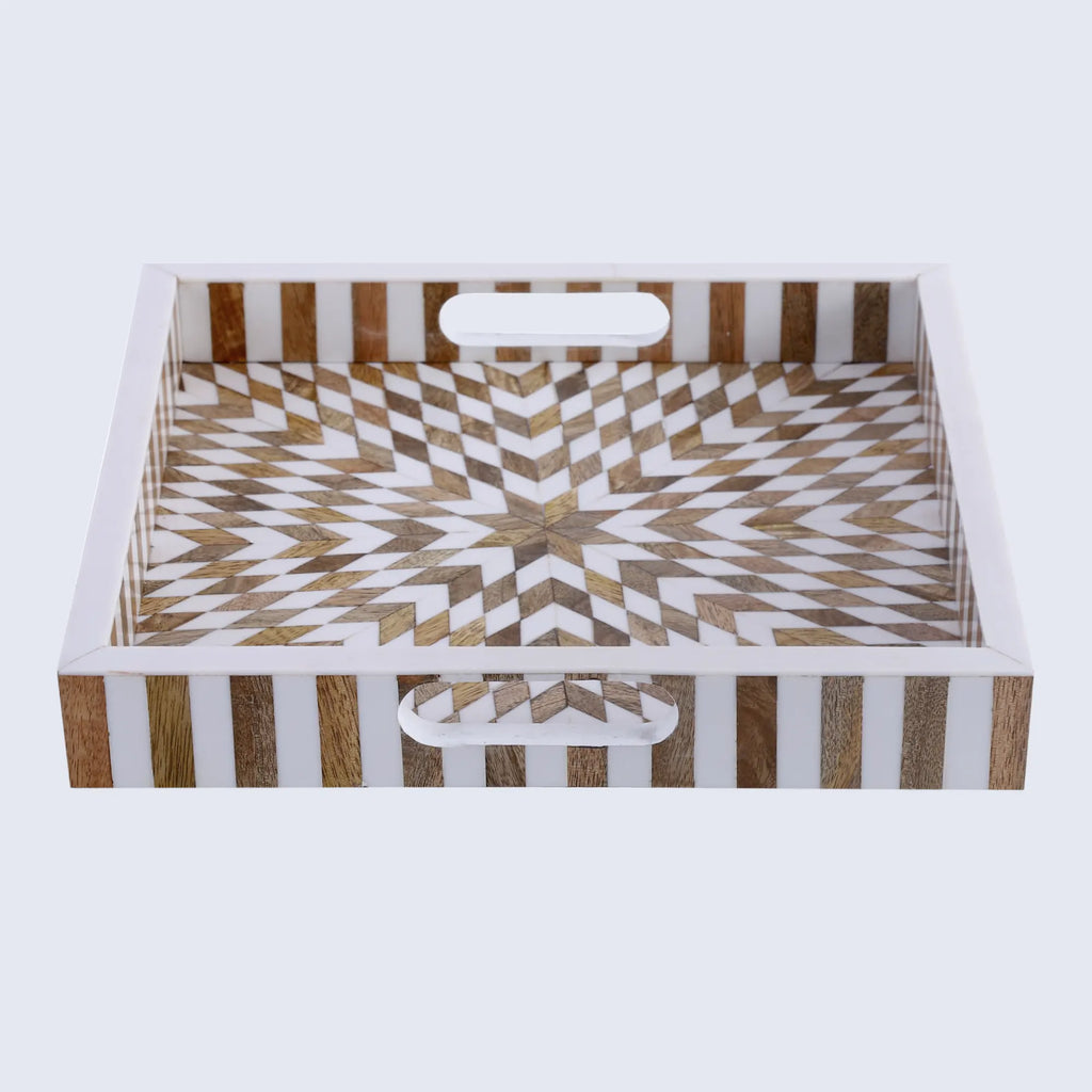 Estrella Vida Handmade Decorative Tray – 12 × 12 Inches