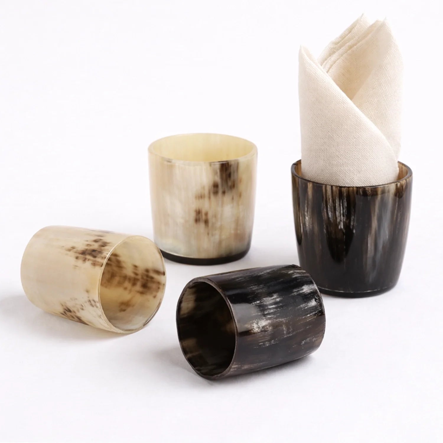 Buffalo Horn Whiskey Shot Glasses 6.5 oz - (Pack of 5)