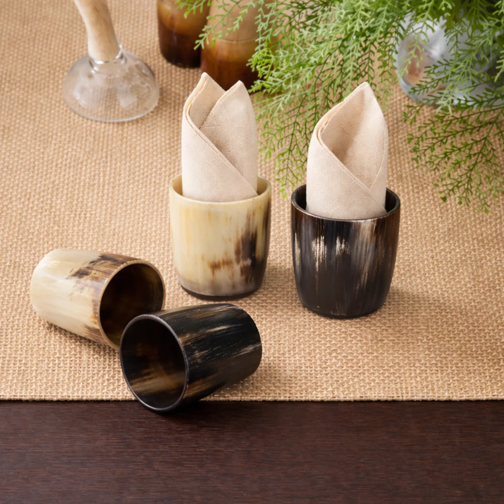 Buffalo Horn Whiskey Shot Glasses 6.5 oz - (Pack of 5)