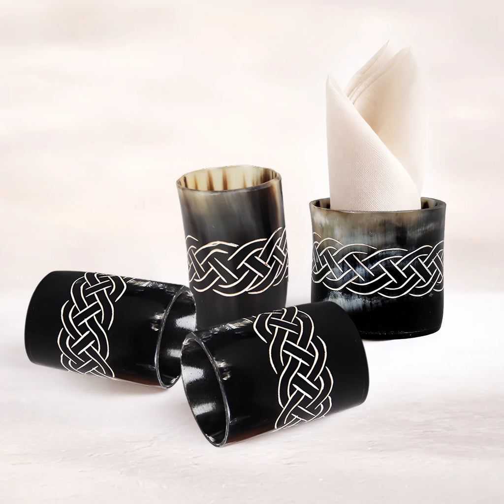 Knot Buffalo Horn Whiskey Cups – Sets of 4, 8 or 12