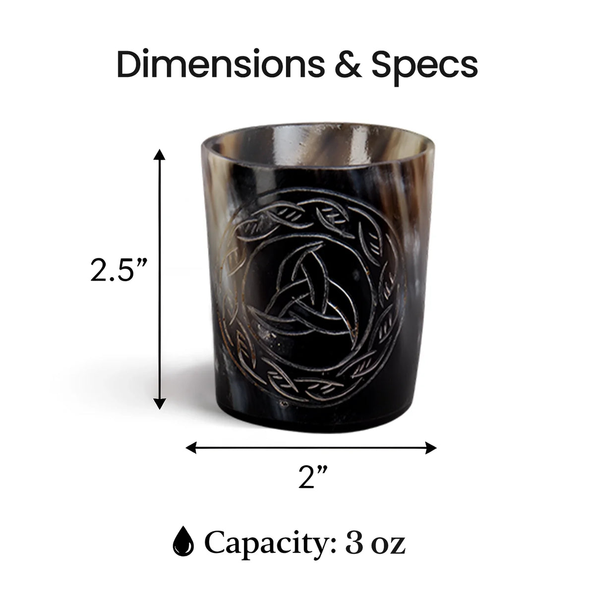 Eternal Buffalo Horn Whiskey Cups – Sets of 4, 8 or 12