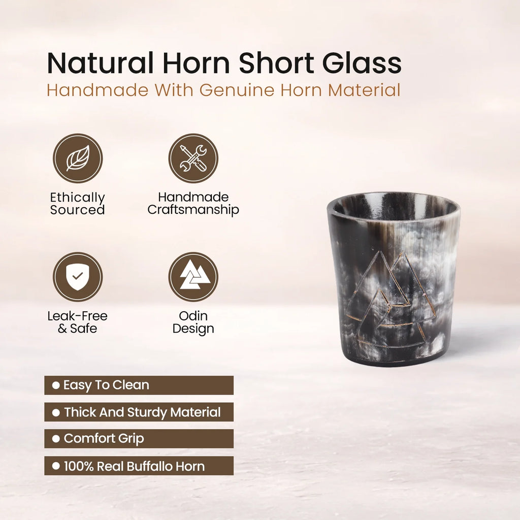 Odin Buffalo Horn Whiskey Cups – Sets of 4, 8 or 12