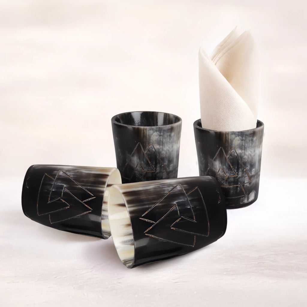 Odin Buffalo Horn Whiskey Cups – Sets of 4, 8 or 12