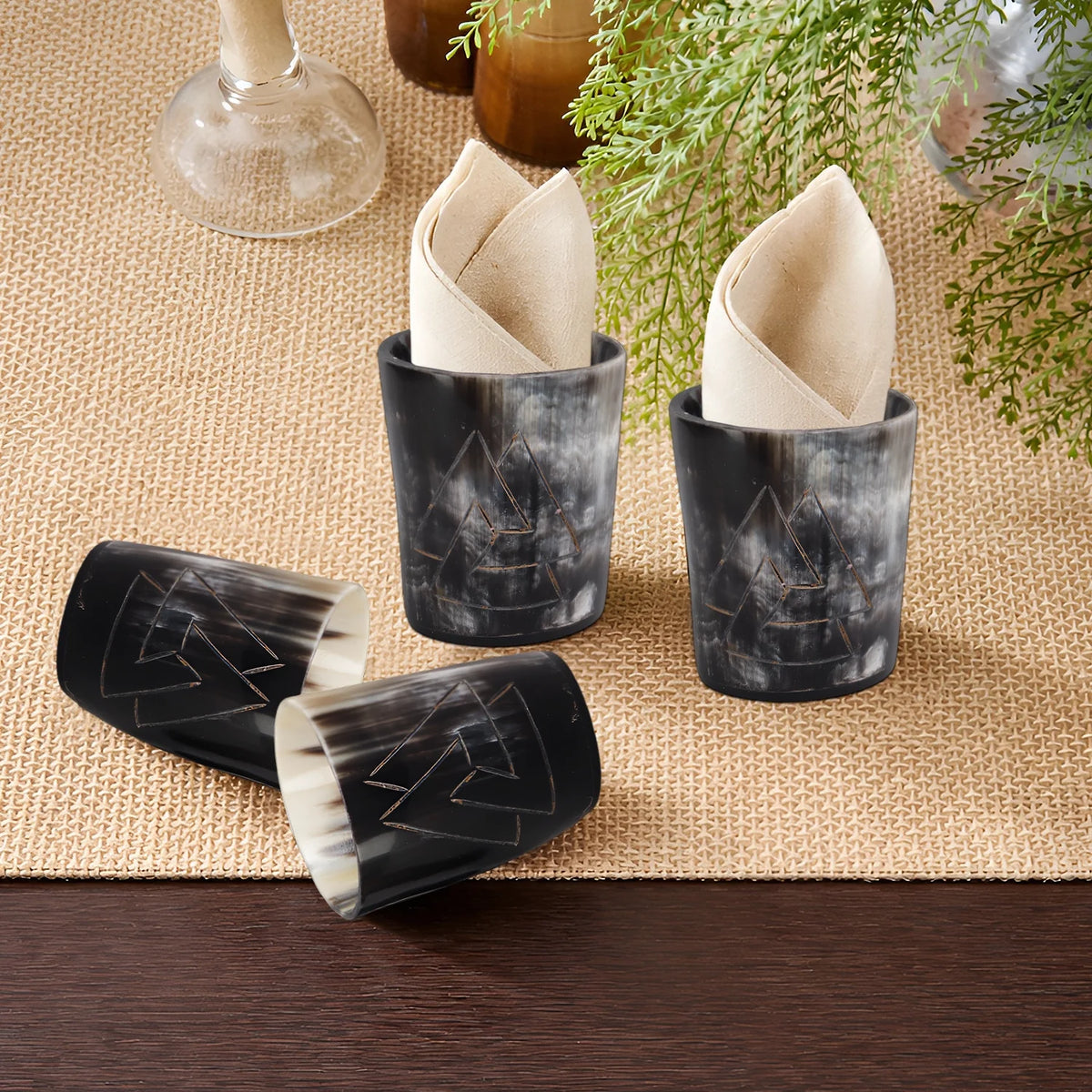 Odin Buffalo Horn Whiskey Cups – Sets of 4, 8 or 12