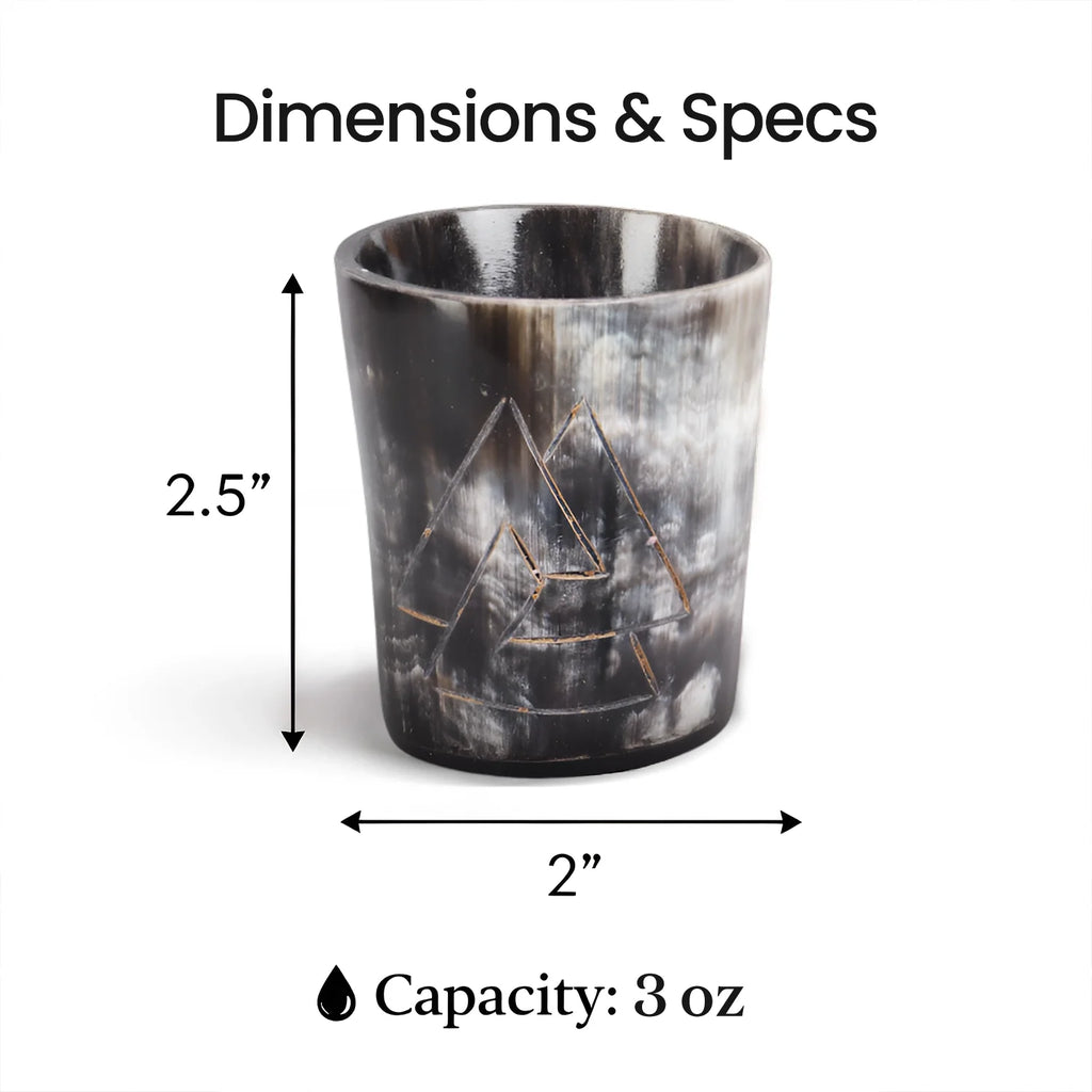 Odin Buffalo Horn Whiskey Cups – Sets of 4, 8 or 12