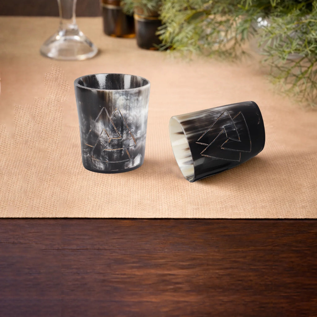 Odin Buffalo Horn Whiskey Cups – Sets of 4, 8 or 12
