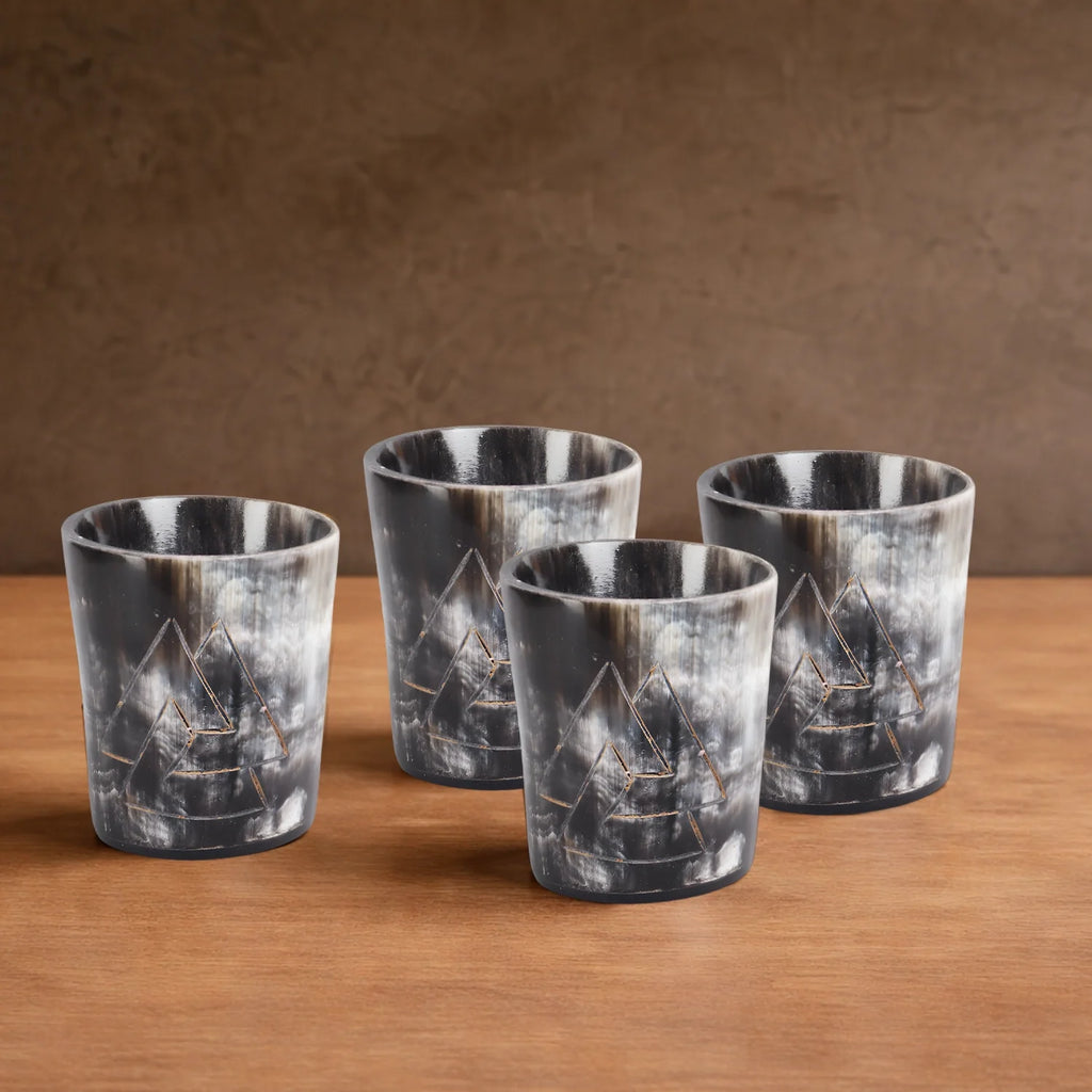 Odin Buffalo Horn Whiskey Cups – Sets of 4, 8 or 12