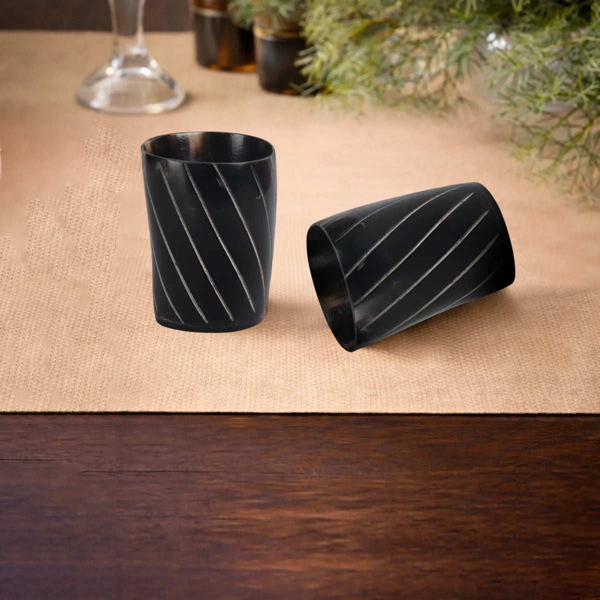 Twist Buffalo Horn Whiskey Cups – Sets of 4, 8 or 12