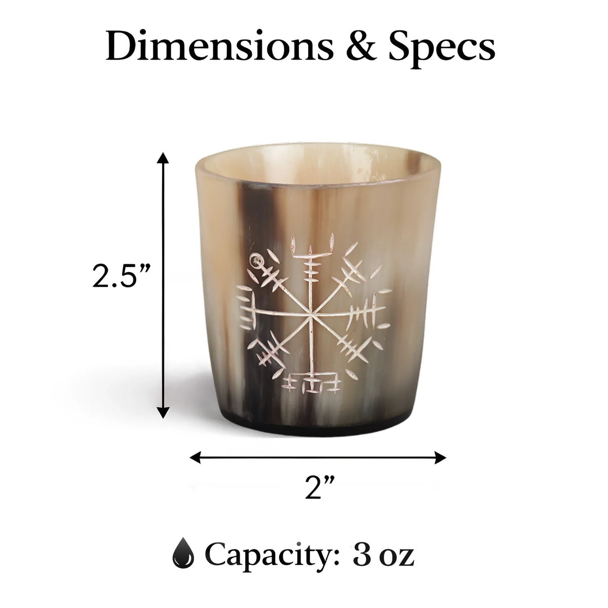 Wayfinder Buffalo Horn Whiskey Cups – Sets of 4, 8 or 12