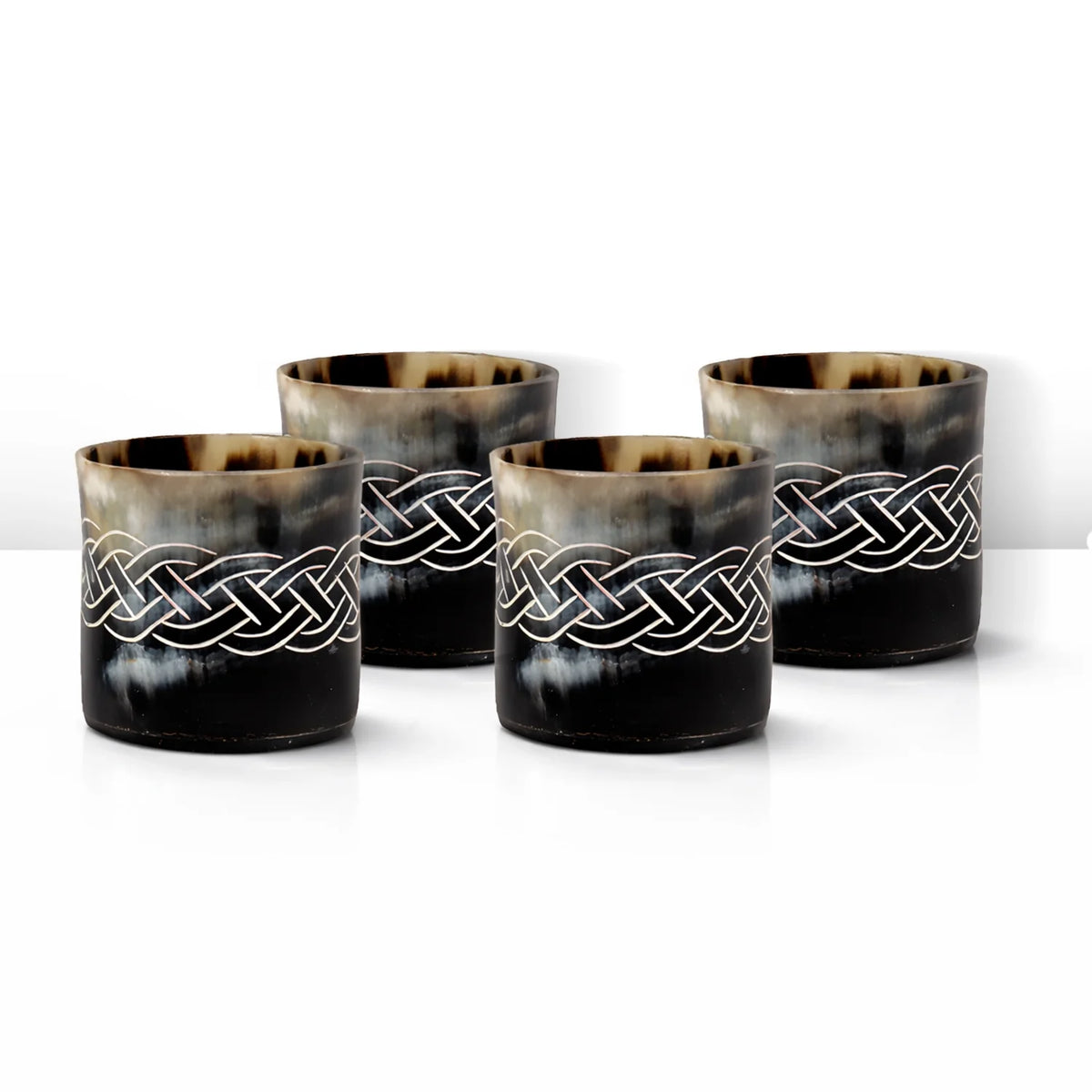 Knot Buffalo Horn Whiskey Cups – Sets of 4, 8 or 12