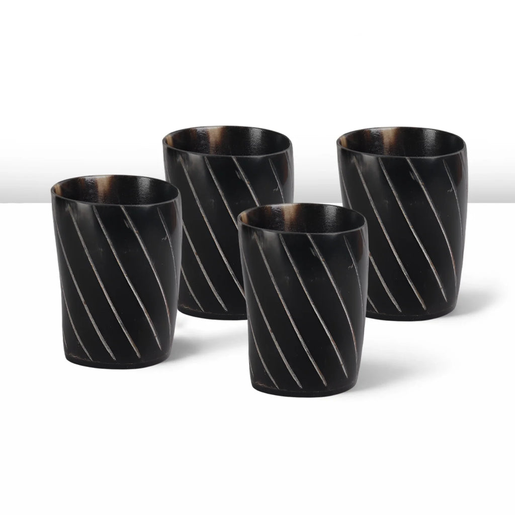 Twist Buffalo Horn Whiskey Cups – Sets of 4, 8 or 12