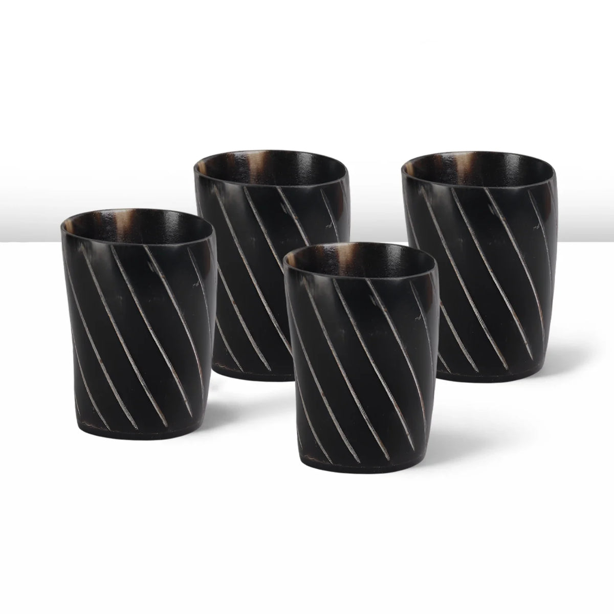 Twist Buffalo Horn Whiskey Cups – Sets of 4, 8 or 12